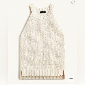 J. Crew Ivory Sleeveless Knit Top
